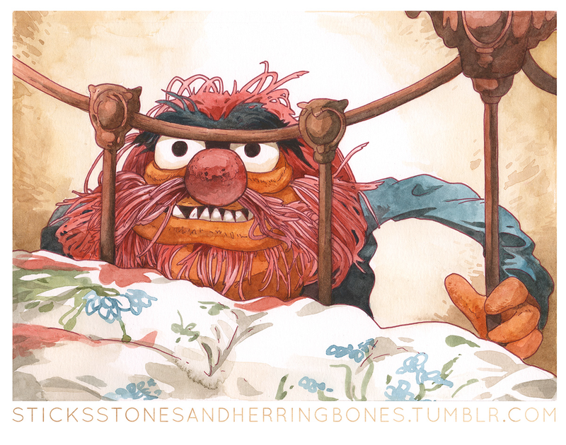 Illustration for article titled Pig, wrapped in plastic: Tumblr artist mashes up Twin Peaks and The Muppets